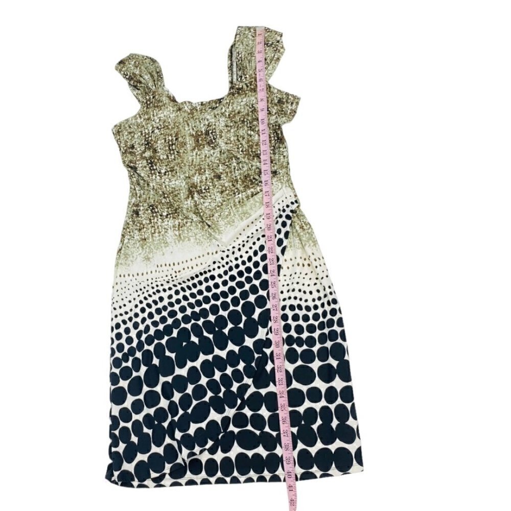Dusak Faux Wrap Ruche Waist Knee Length Dress Sz M - Picture 9 of 12
